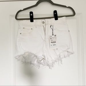 SOLD Zara White Denim Shorts